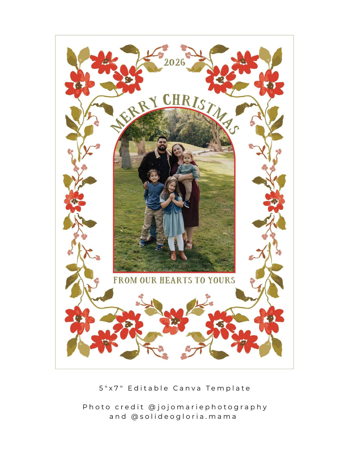 Digital Photo Christmas Card DOWNLOAD ONLY