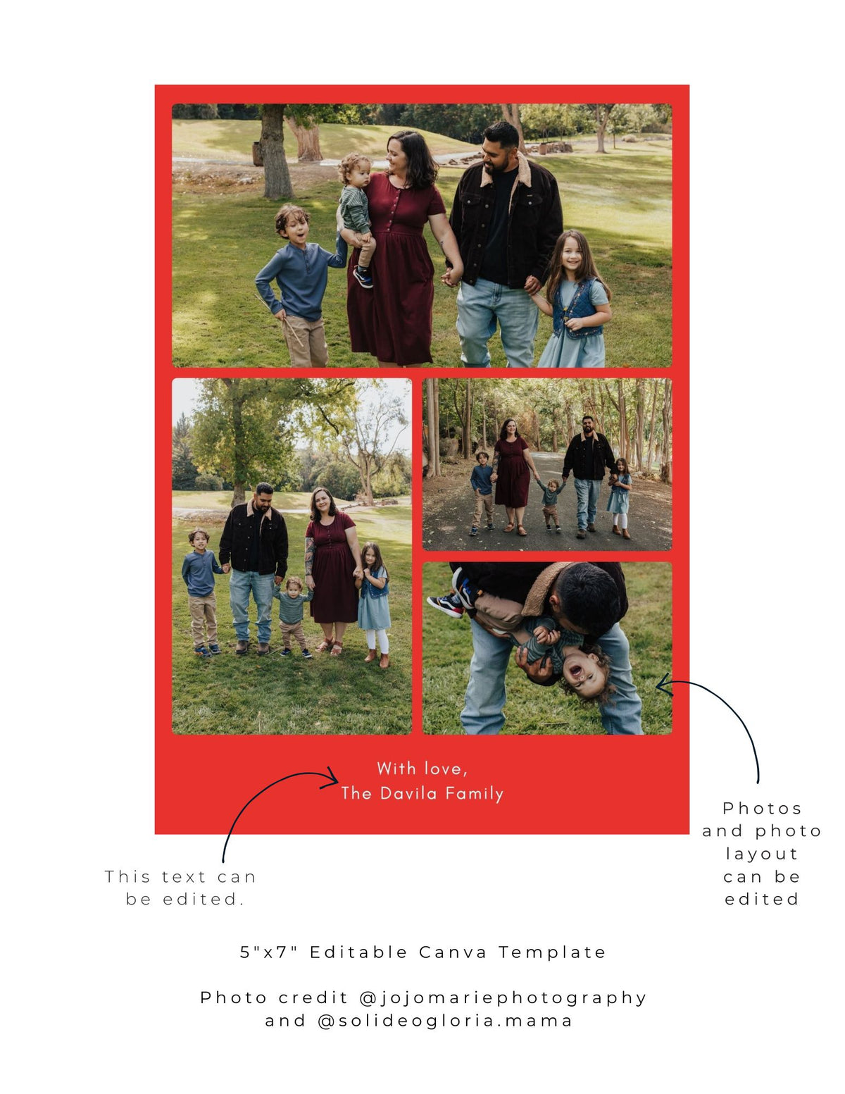 Digital Photo Christmas Card DOWNLOAD ONLY